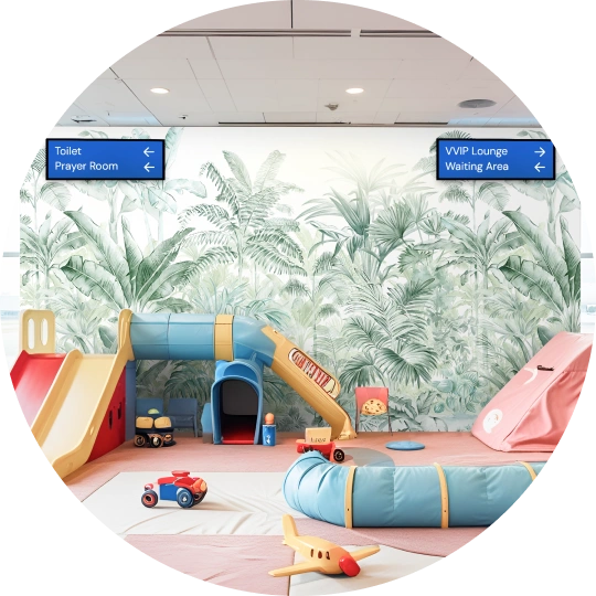 Kids Play Areas Airport Look Perfect with Mural Wallpaper